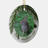 2 Photo Front & Back Evergreen Christmas Ornament (Rechts)