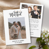 2 Photo Just Married Script Wedding Christmas Dankeskarte