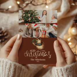 2 Photo  Western Cowboy Hat Christmas Feiertagskarte