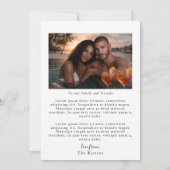 2 Photographs Personalized Wedding With Message  Dankeskarte (Rückseite)