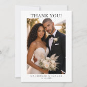 2 Photographs Personalized Wedding With Message  Dankeskarte (Vorderseite)