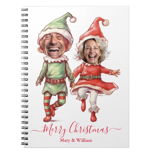 2 Photos Christmas elves  Notizblock (Vorderseite)
