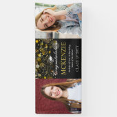 2 Photos Congratulations Golden Bokeh Graduation Banner (Vertikal)