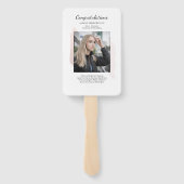 2 Photos Graduation Modern Script Grad Fächer (Rückseite)