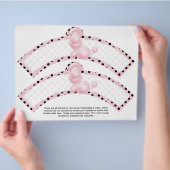 2 Pink Poodle Geburtstag Custom Cupcake Wrappers Flyer (Hand)