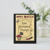 2. Pirate Birthday Einladungen (Stehend Vorderseite)