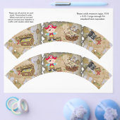 2 Pirate Theme Custom Cupcake Wrappers Flyer (Einzeln)