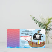 2. Piratengeburt Party Einladungen (Stehend Vorderseite)