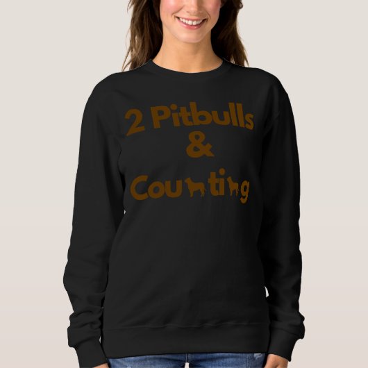 2 Pitbuls und Amp zählt Sweatshirt (Vorderseite)