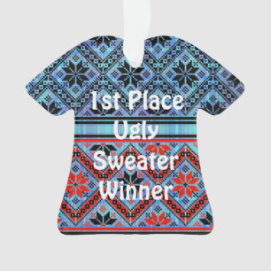 2. Platz Ugly Christmas Sweater Contest Ornament