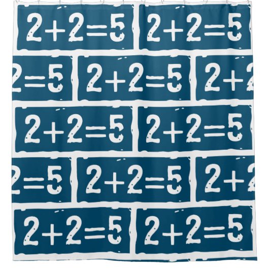 2 plus 2 gleich 5 duschvorhang (Vorderseite)