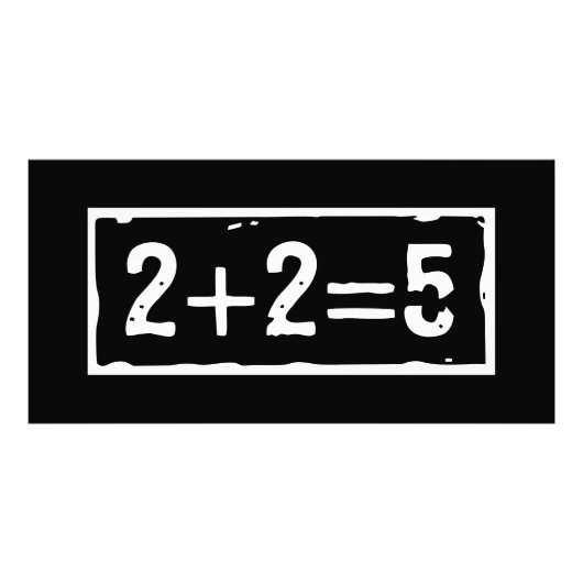 2 plus 2 gleich 5 fotodruck (Vorne)