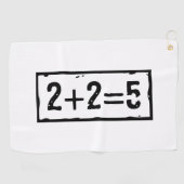 2 plus 2 gleich 5 golfhandtuch (Horizontal)