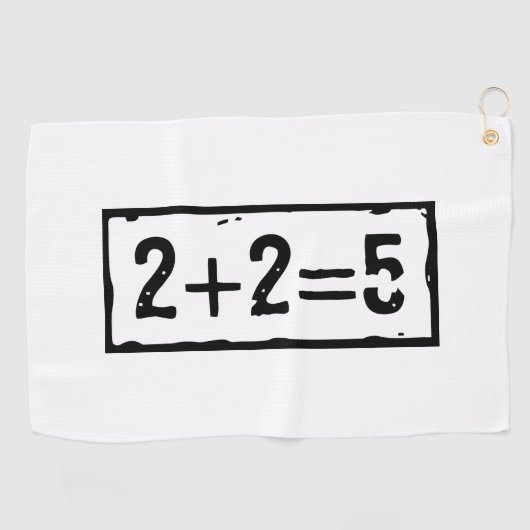 2 plus 2 gleich 5 golfhandtuch (Horizontal)