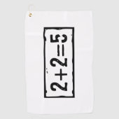 2 plus 2 gleich 5 golfhandtuch (Vorderseite)