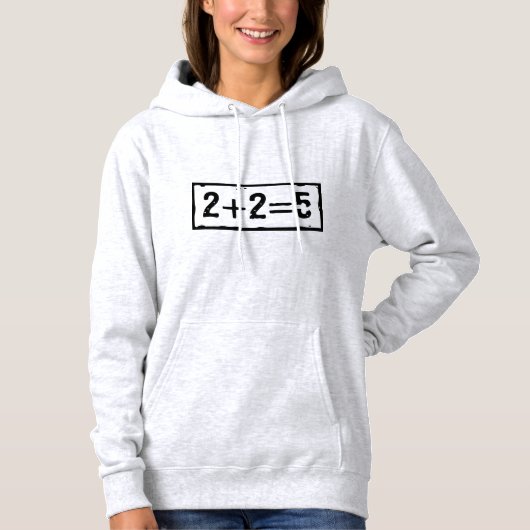 2 plus 2 gleich 5 hoodie (Vorderseite)