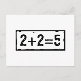 2 plus 2 gleich 5 postkarte
