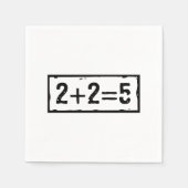 2 plus 2 gleich 5 serviette (Vorderseite)