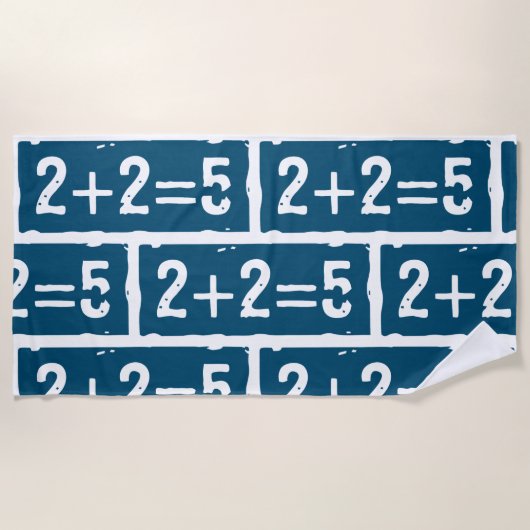 2 plus 2 gleich 5 strandtuch (Vorderseite)