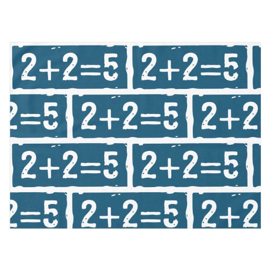 2 plus 2 gleich 5 tischdecke (Vorderseite (Horizontal))