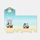 2 Polar Love Birds feiern Weihnachten Geschenkschachtel (Ungefaltet)