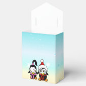 2 Polar Love Birds feiern Weihnachten Geschenkschachtel (Geöffnet)