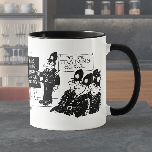 2 Polizeicartoons Tasse
