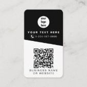 2 QR Codes 2 Firmenlogos und 2 Kontakte Visitenkarte (Vorderseite)