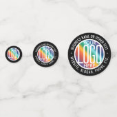 2 QR Codes Generator & Business Logo Schwarze Tabe Konfetti (Vorderseiten)