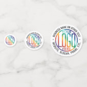 2 QR Codes Generator & Business Logos Weiße Tabell Konfetti (Vorderseiten)