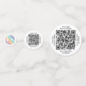 2 QR Codes Generator & Business Logos Weiße Tabell Konfetti (Rückseiten)