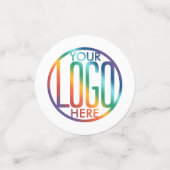 2 QR Codes Generator & Business Logos Weiße Tabell Konfetti (Klein Vorderseite)