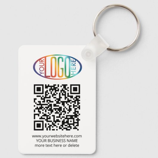 2 QR Codes Generator & Company Logo Werbung Schlüsselanhänger (Rückseite)