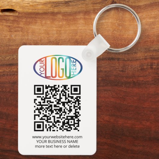 2 QR Codes Generator & Company Logo Werbung Schlüsselanhänger (Rückseite)