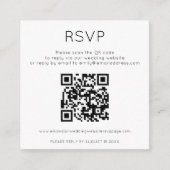 2 QR Codes Schwarz-weiße Hochzeitdetails UAWG Begleitkarte (Vorderseite)