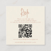 2 QR Codes Terracotta Cream Wedding Details UAWG Begleitkarte (Vorderseite)