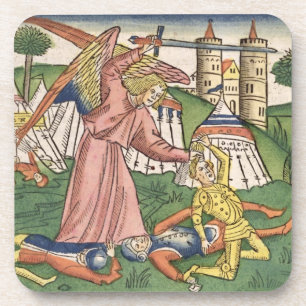 2 Rache Könige 19 Gottes 35-37 auf Assyria, von t Getränkeuntersetzer