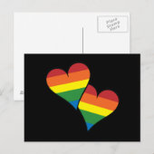 2 Rainbow Hearts Postkarte (Vorne/Hinten)