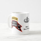 2. Ranger Battalion Alt-Stil-Bildlauf mit Register Kaffeetasse (Vorderseite Links)