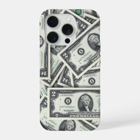  $2 Rechnung Geld Hintergrund iPhone Hülle (Rückseite)