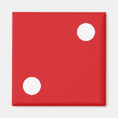 2 Red Dice Magnet (Vorne)