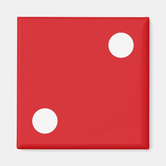 2 Red Dice Magnet (Vorne)