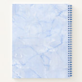 2 Red Hearts on Icy Blue Marble Wedding Plans Notizbuch (Rückseite)