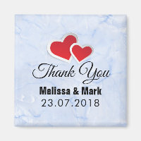 2 Red Paper Hört auf Icy Blue Marmor Hochzeit