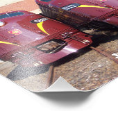 2 restaurierte Lokomotiven aus Pennsylvania Fotodruck (Ecke)