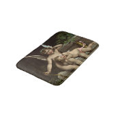 2 retro Amorette sitzen Badematte (Schrägansicht)