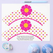 2 Retro-Blume Geburtstag Custom Cupcake Wrappers Flyer (Einzeln)