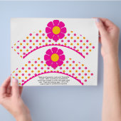 2 Retro-Blume Geburtstag Custom Cupcake Wrappers Flyer (Hand)