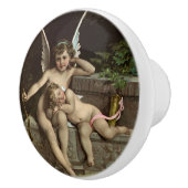 2 Retro-Cupillen sitzen Keramikknauf (Rechts)