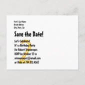 2. Rett Geburtsdatum: Balloons and Stars S01K Ankündigungspostkarte (Rückseite)